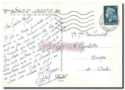 As pistas de esqui de Serre-Ratier — Serre-Chevalier (05) — Cim — Verso