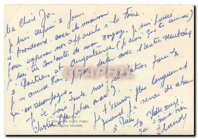 Bordeaux — A Terrasse do Jardim Público — Edição M. Tito, n°12 — Verso