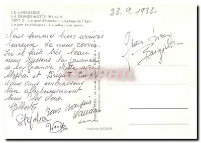 La Grande-Motte — Adeus, preocupações! — Editora Estel, n° 13971 Z — Verso