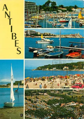 Antibes — vista do porto, praia e camping — editor 'Côte d'Azur' n°5