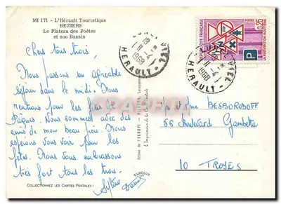 Plateau des Poètes — Béziers — Wydawnictwo Europe — Rewers