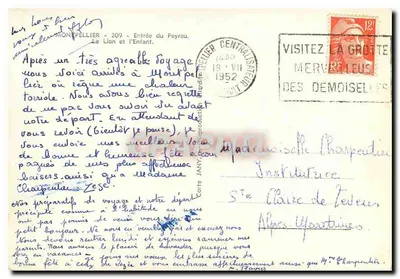 Lew i Dziecko — Wejście do Peyrou — Montpellier — Rewers