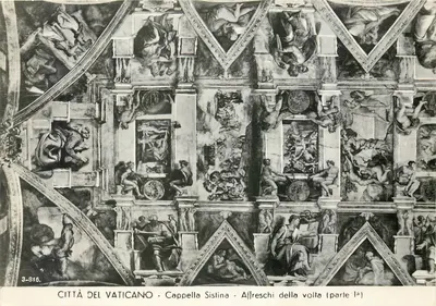 Cidade do Vaticano - Capela Sistina - Afrescos da volta (parte Ia) — editor Fotodizioni Italiana, n° 3-816