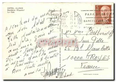 Hotel Alonis — Benidorm — Wydawca: Pro Candas Postales — Rewers