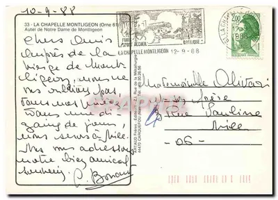 Altar de Nossa Senhora de Montligeon — Orne — Verso