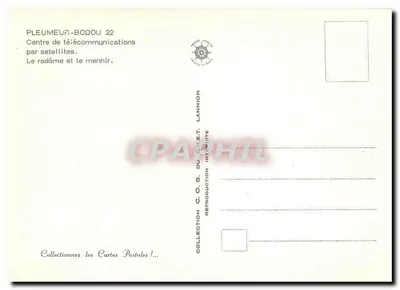 Pleumeur-Bodou — Centro de telecomunicações por satélite e menhir — C.O.S. do C.N.E.T. — Verso