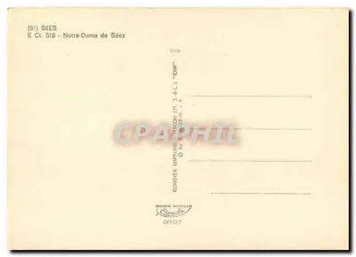 Nossa Senhora de Séez — estátua da Virgem com o Menino — editor CIM — Verso