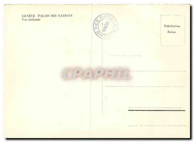 Genewa — Pałac Narodów — Widok lotniczy — Wytwórnia Szwajcarska — Rewers
