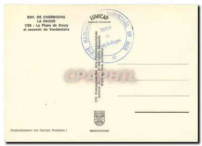 Farol de Goury — Cruz de Memória — IRIS — Verso