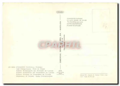 Ruínas românicas do mosteiro de Lavaix — Vall Ribagorçana, Pont de Scert — editor CEDOSA — Verso