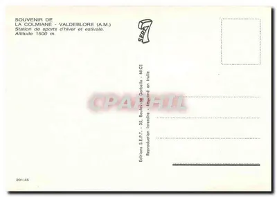 La Colmiane — stacja zimowa i letnia — Wydawnictwo S.E.P.T. - 201/45 — Rewers