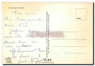 Les Oliviers — Wydawca ELBE, n° 9942 — Rewers