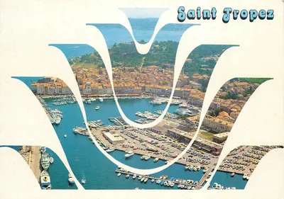 Saint-Tropez — vista aérea — Côte d'Azur, imprimé en Italie