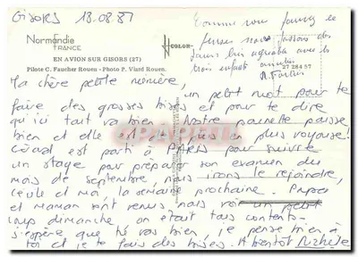 Gisors — vista aérea — Pilote C. Faucher Rouen - Foto P. Viard Rouen — Verso