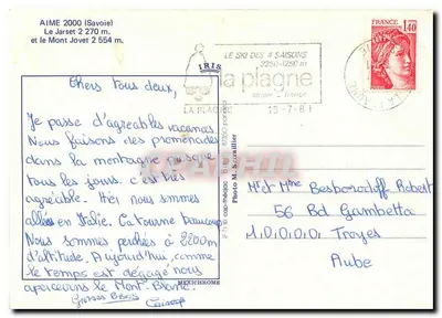 De Ski van de 4 seizoenen — Aime 2000 (Savoie) — IRIS — Achterkant