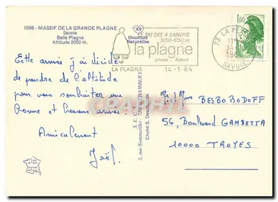 Belle Plagne — Stacja narciarska — wydawca La Plagne — Rewers
