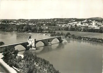 Ponte Saint-Bénézet sobre o Ródano — Avignon — Edições Barchella-Nice