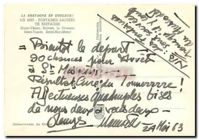 Fuentes sagradas — Arte breton — Editor Châteauin, n° MX 3395 — Reverso