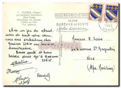 Poitiers — vista geral — Edições Modernas Théodice — Verso