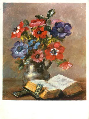 Anémonas — pintura a óleo