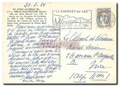 Abbaye d'Haute-Côme — widok z lotnictwa — Photothèque Lapin, 2 K — Rewers