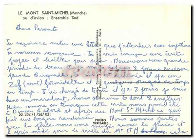 Wzgórze Świętego Michała (Manche) — widok z lotu ptaka: Zespół Południowy — wydawca Grand Palais, Paryż — Rewers
