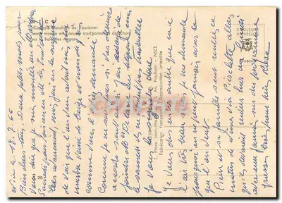 Młoda Niçoza w stroju tradycyjnym — na Balcons des Anges — Wydawca: Jean-Moulin, Nice — Rewers