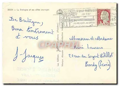 La Côte Bretonne — rotsige landschappen — Les Éditions Audierne — Achterkant