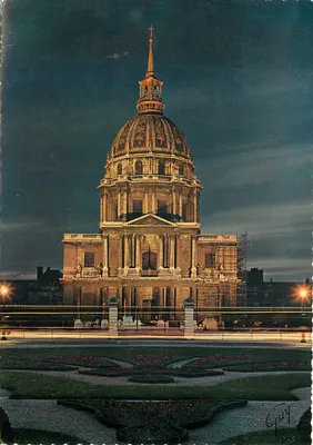 O domo dos Invalidos (1776), visto à noite — André LECONTE, n° 5057