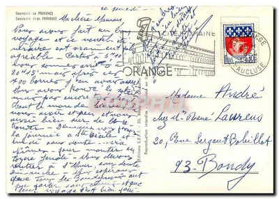 Lavanda, igreja, arco romano e moinho de vento — Lembrança de Provença — Éditions S.E.T. - 35 — Verso