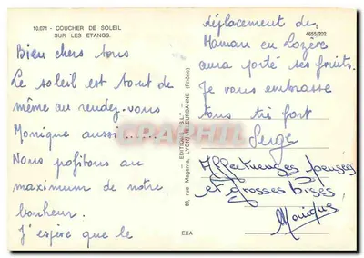 Pôr do sol sobre os lagos — Éditions S.L. — n° 10.071 — Verso