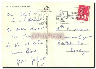 Nice — pejzaż panoramiczny — Wydawnictwo Art Montliet, n°240 — Rewers
