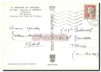 Costa Selvagem — Presqu'île de Quiberon — Edições de Arte JOS — Verso