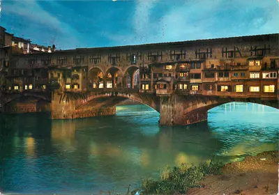 Ponte Vecchio (Notturna) — Florença — Editor: DA FOTOCOLOR KOLKA EKTA CHROME