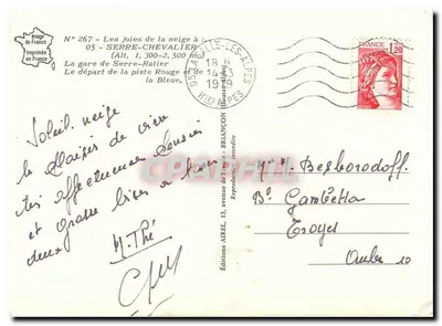 Serre-Chevalier — As alegrias da neve — Edições Ariel, N° 267 — Verso