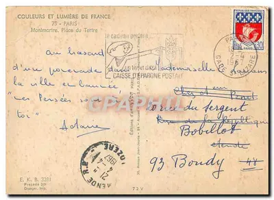 Montmartre — Rue du Tertre — Edições Jean-Jaurès — Verso