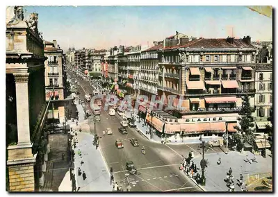 Bilhete postal moderno Marselha La Canebiere