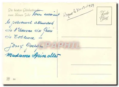 Ano Novo — 1º de janeiro — editor Foecke Glanz — Verso