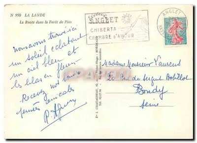 A Estrada na Floresta de Pinheiros — N° 950 — Editor Elcée — Verso