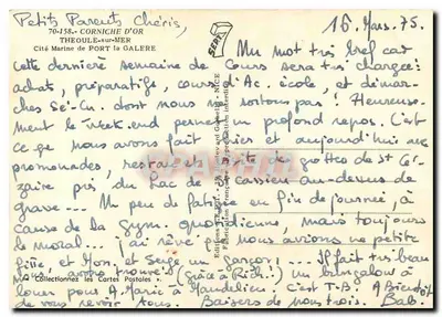 Cité Marine de Port-Gailland — Corniche d'Or — Edições Trefle — Verso