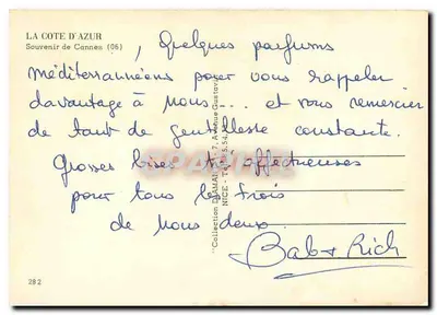 Cannes — ramkowa widok全景 — wydawca nieznany — Rewers