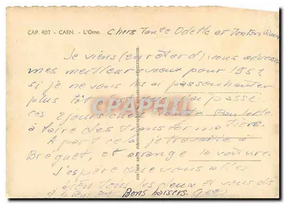 Caen — Ponte sobre o Odon — editor Cap, n° 407 — Verso