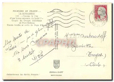 Para folklorystyczny z Pays d'Auge — Normandia — Wydawnictwo Gaby — Rewers