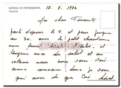 Marina di Pietrasanta — vista da praia e da praça central — Arti Grafiche Camatore — Verso