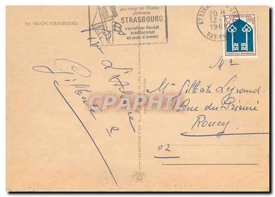 Strasbourg — widok panoramiczny i lokalne sceny — wydawca Al. Duremest — Rewers