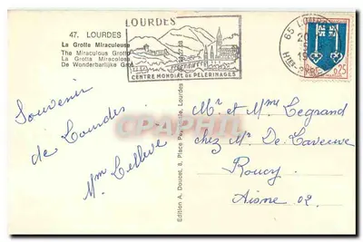 Cudowna jaskinia w Lourdes — Wydawca EdLux, nr 47 — Rewers