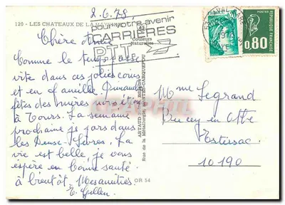 Zamek Mayenne — seria 120 — wydawca Aertaud — Rewers