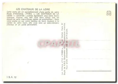 Os Castelos da Loire — Estudo de itinerários — Edições de Arte « Yvonn » — Verso