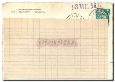 Le Mourillon — Ogólny widok — Ryner — Rewers