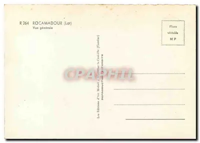 Rocamadour — Algemene uitzicht — Edities van Kunst Michel, n° R 264 — Achterkant